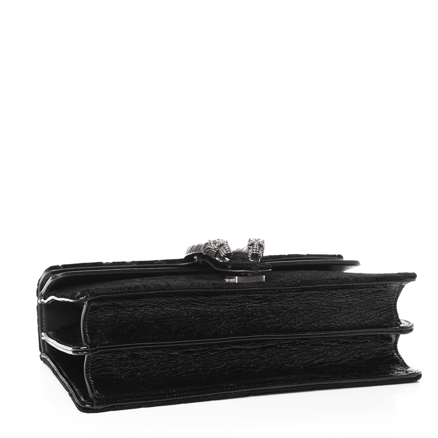 Velvet GG Monogram Small Dionysus Shoulder Bag Black
