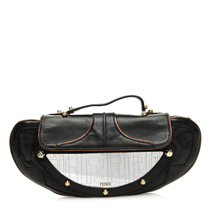 Fendi Zucca Vanity Mirror Clutch Black 1 of 10