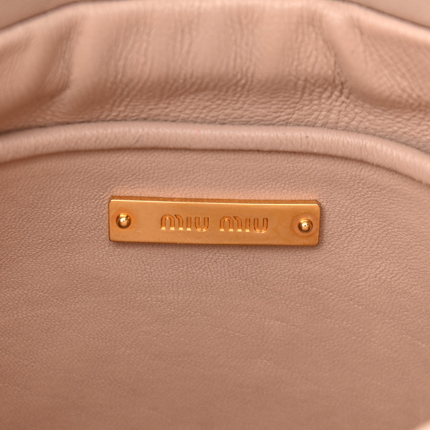 Nappa Matelasse Crossbody Clutch Cammeo