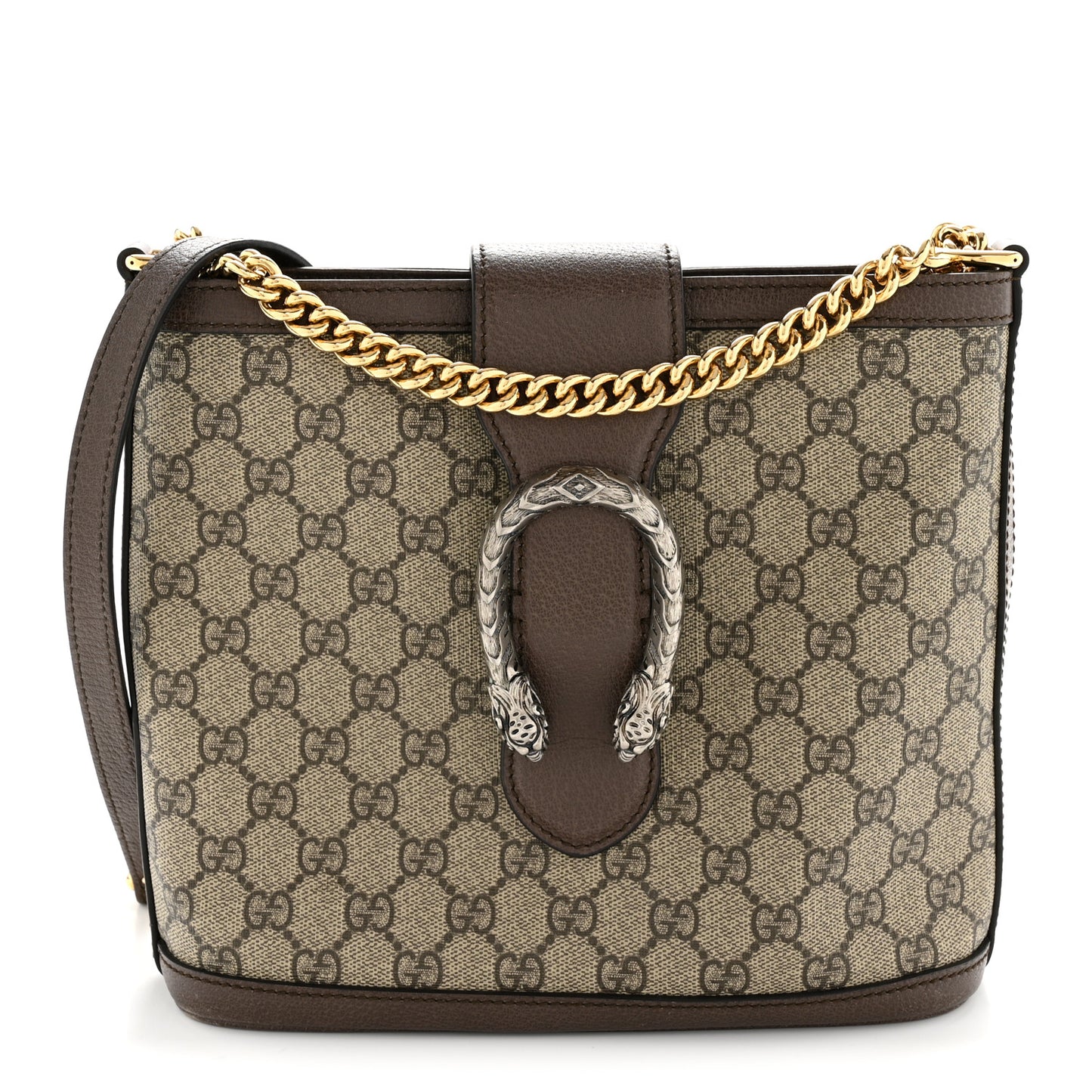 GG Supreme Monogram Medium Dionysus Bucket Bag Beige New Acero