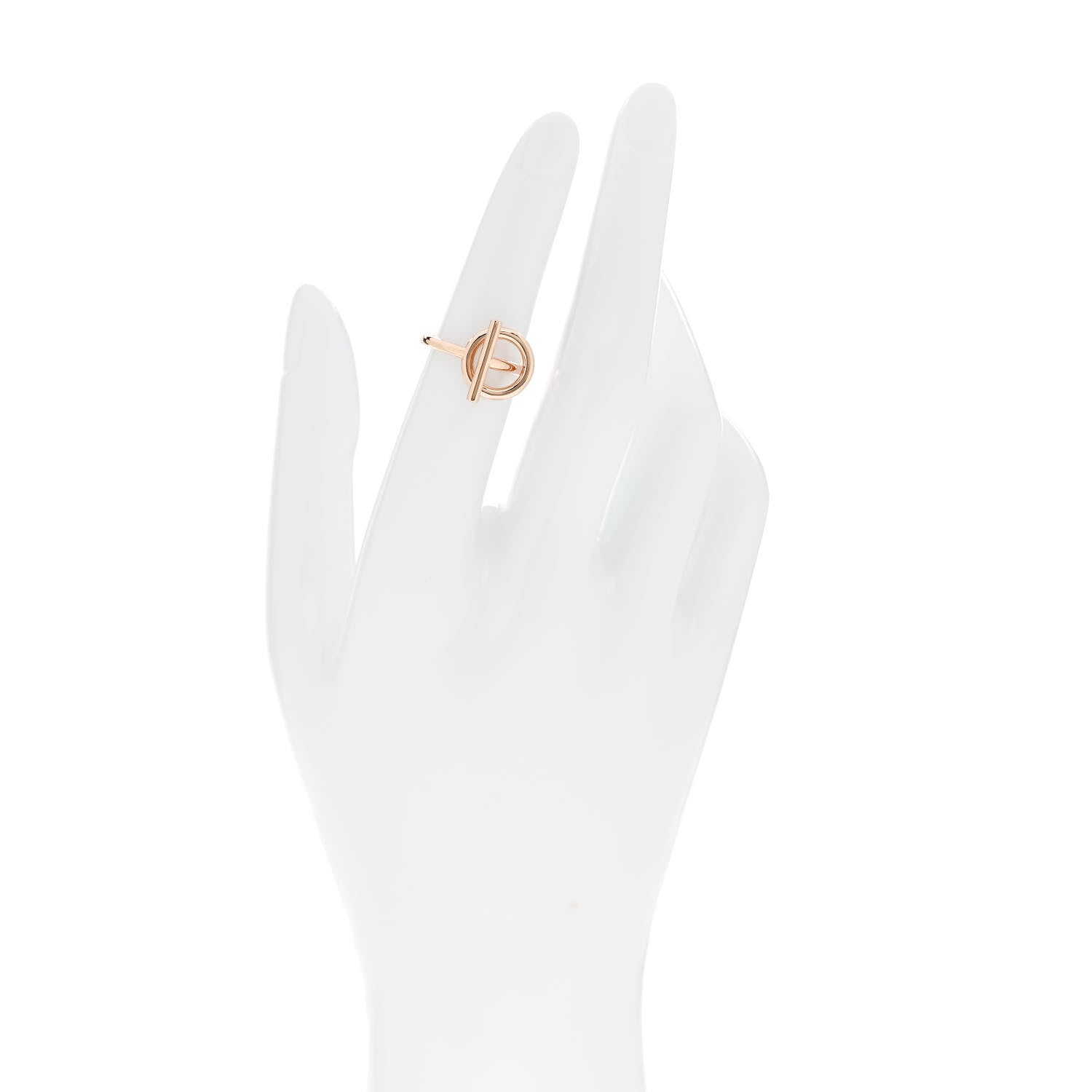 Hermes 18K Rose Gold PM Echappee Ring 50 5.25 2 of 5