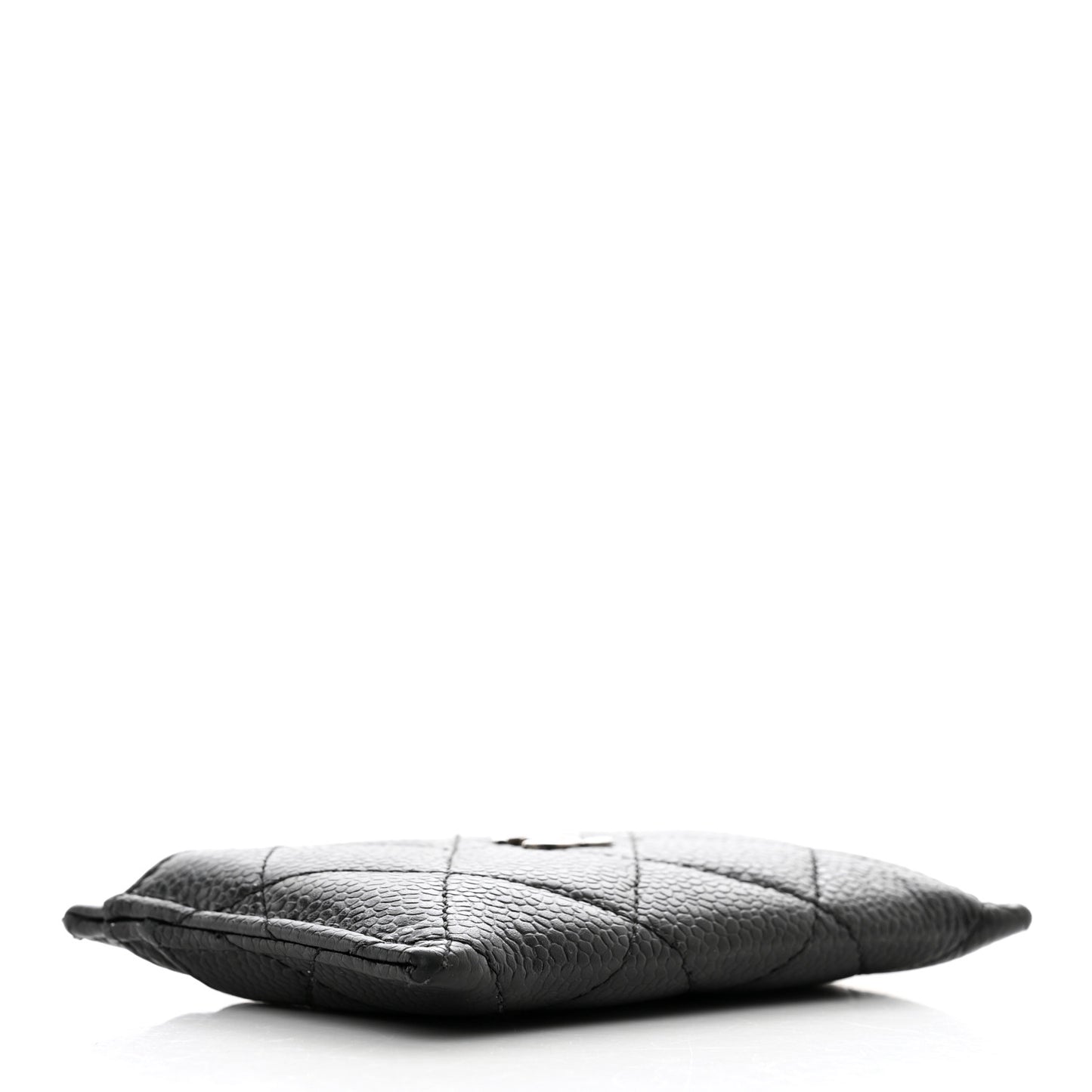 Caviar Quilted Card Holder Black