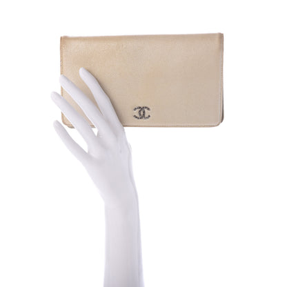 Chanel Caviar Sevruga Yen Wallet Beige 2 of 8
