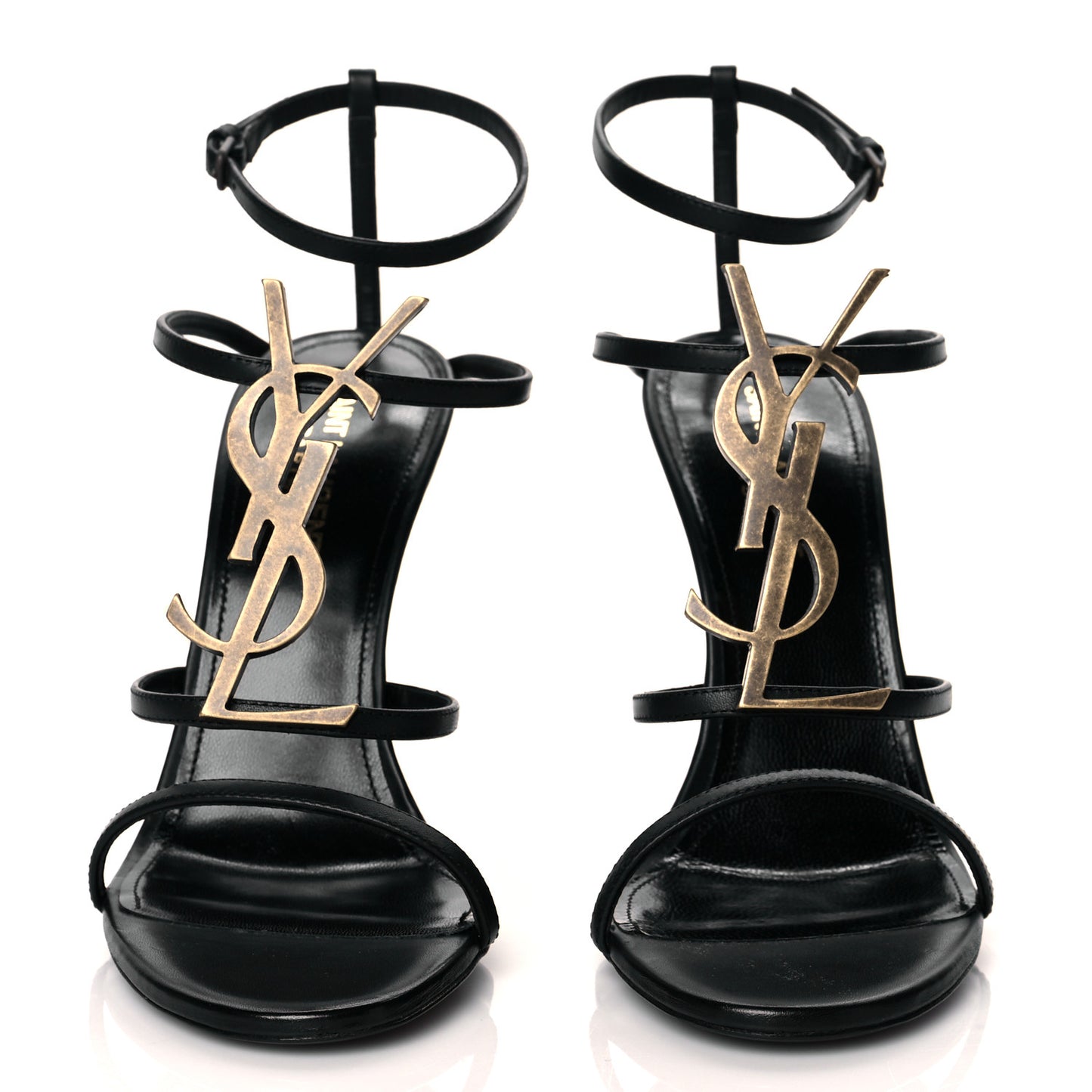 Calfskin Cassandra 110 Sandals 37.5 Black