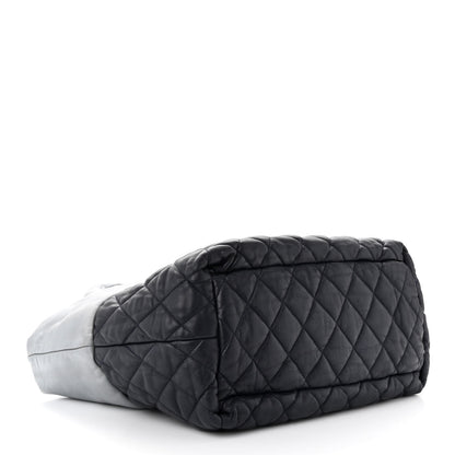 Chanel Metallic Lambskin Quilted Small Coco Cocoon Reversible Tote Light Grey 7 of 22
