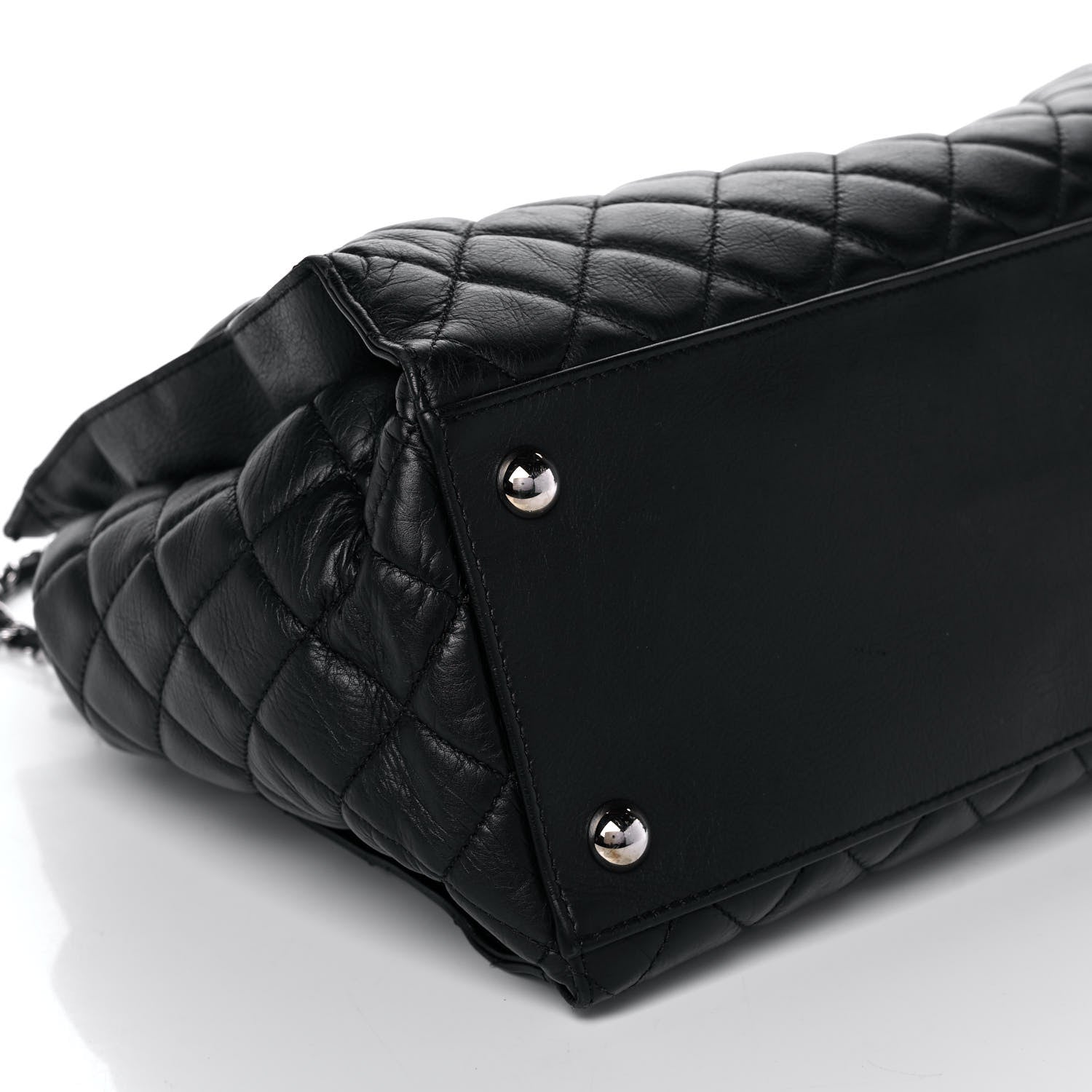 Chanel Calfskin Quilted Large Chic and Soft Shopping Tote Black 9 of 12