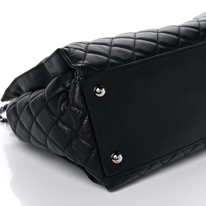 Chanel Calfskin Quilted Large Chic and Soft Shopping Tote Black 9 of 12