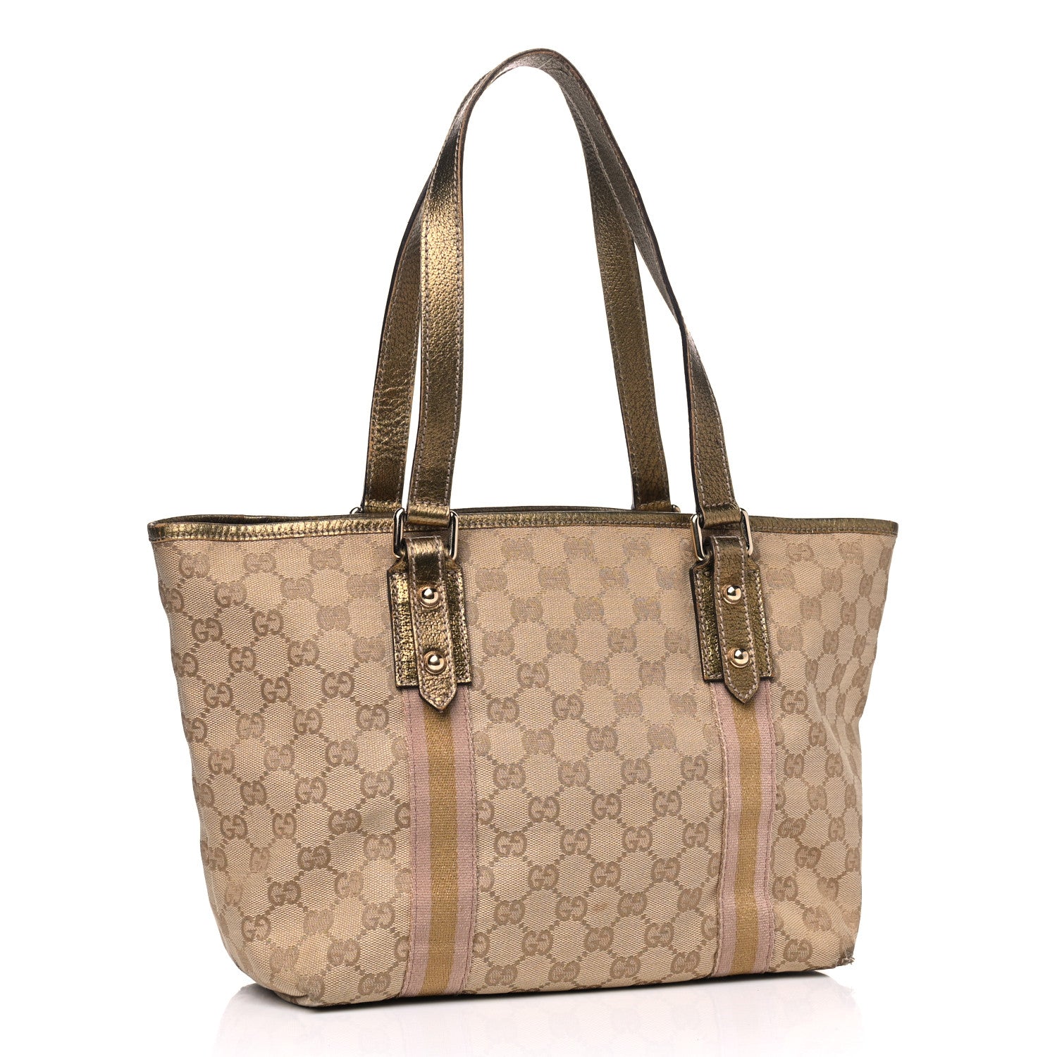 Gucci Monogram Medium Jolicoeur Tote Metallic 2 of 10