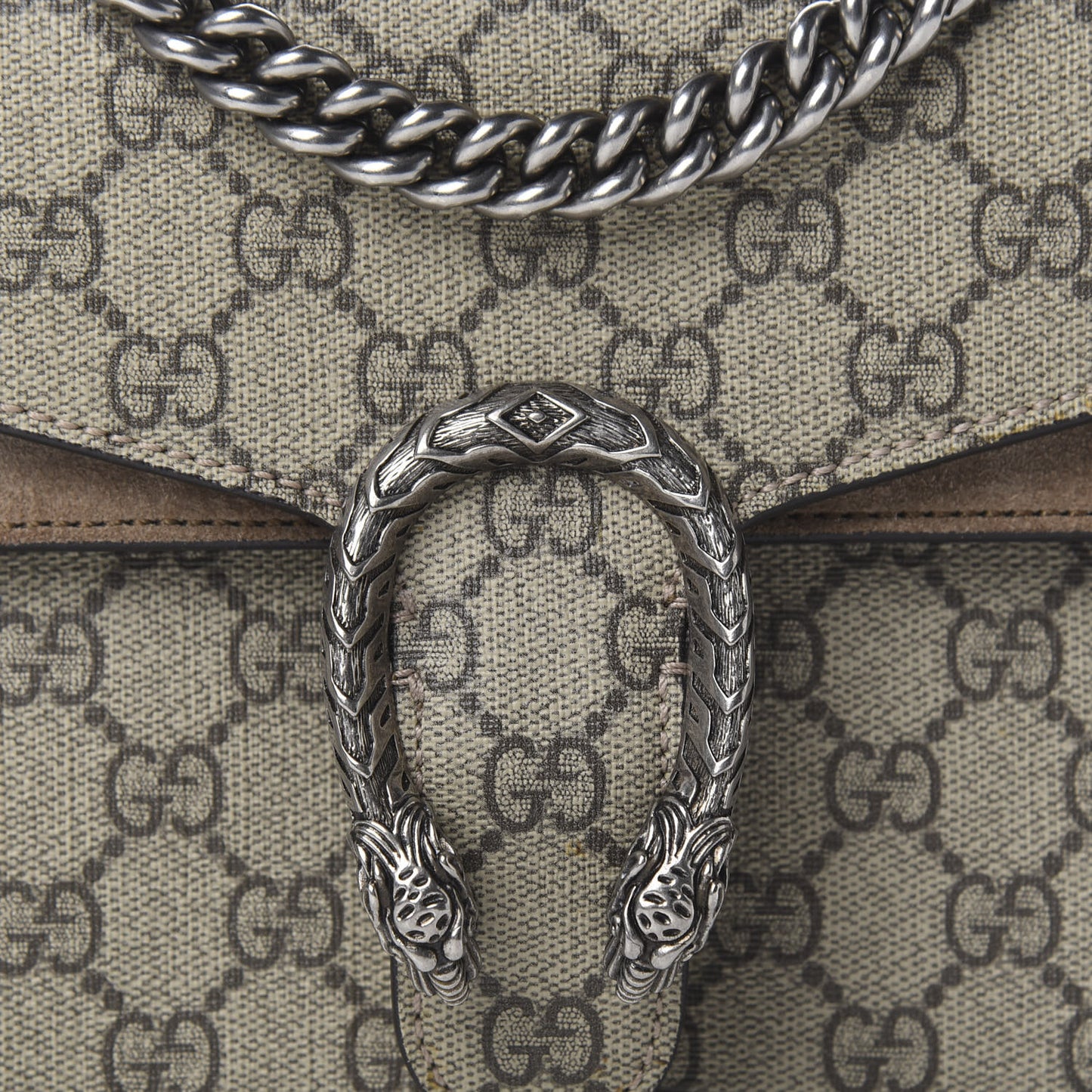 GG Supreme Monogram Mini Dionysus Shoulder Bag Taupe