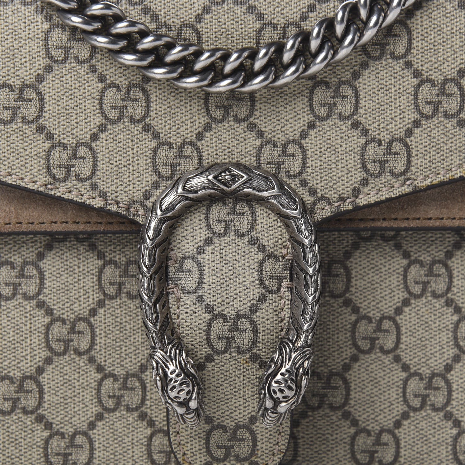 Gucci GG Supreme Monogram Mini Dionysus Shoulder Bag Taupe 9 of 9
