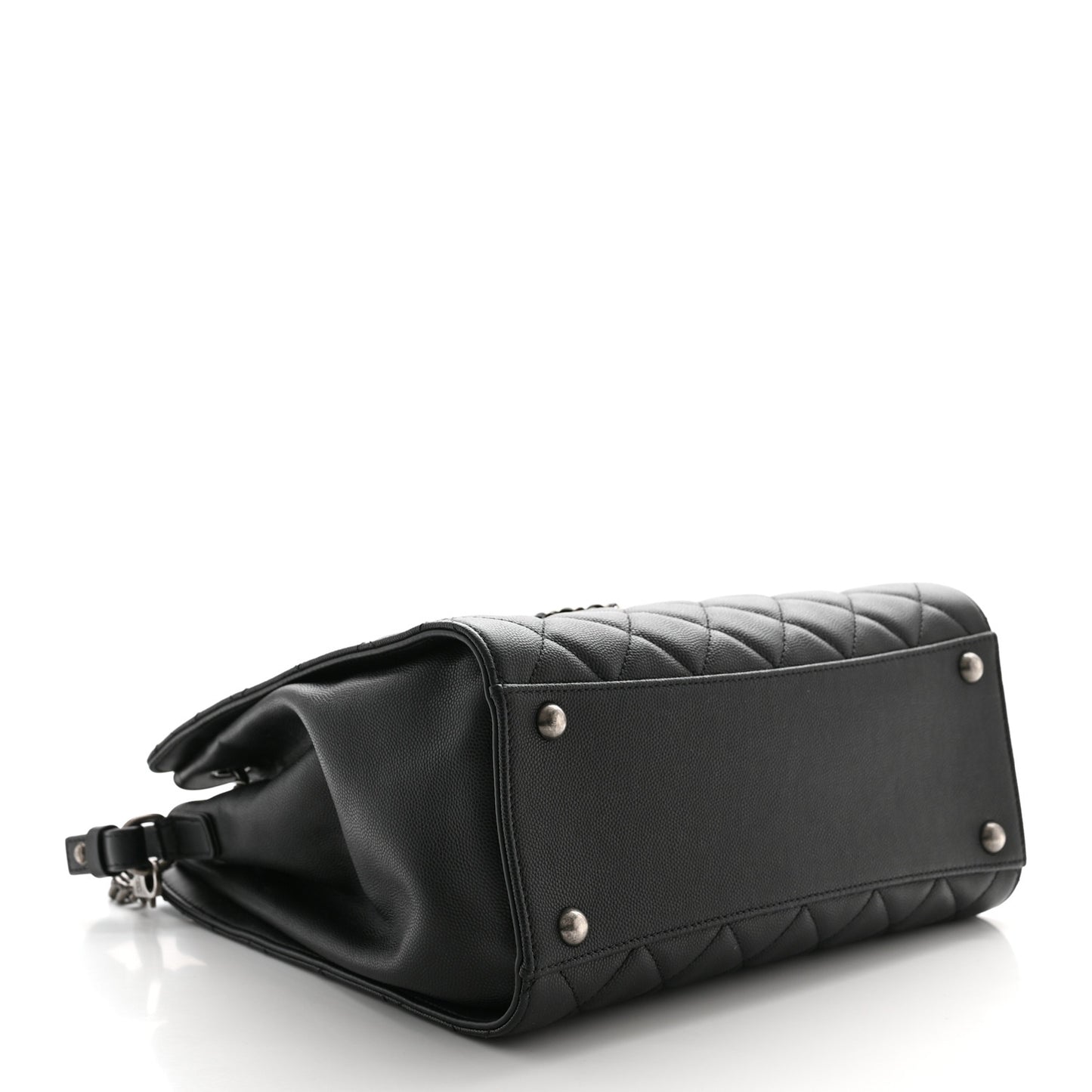 Caviar Quilted Medium CC Bucket Bag Black