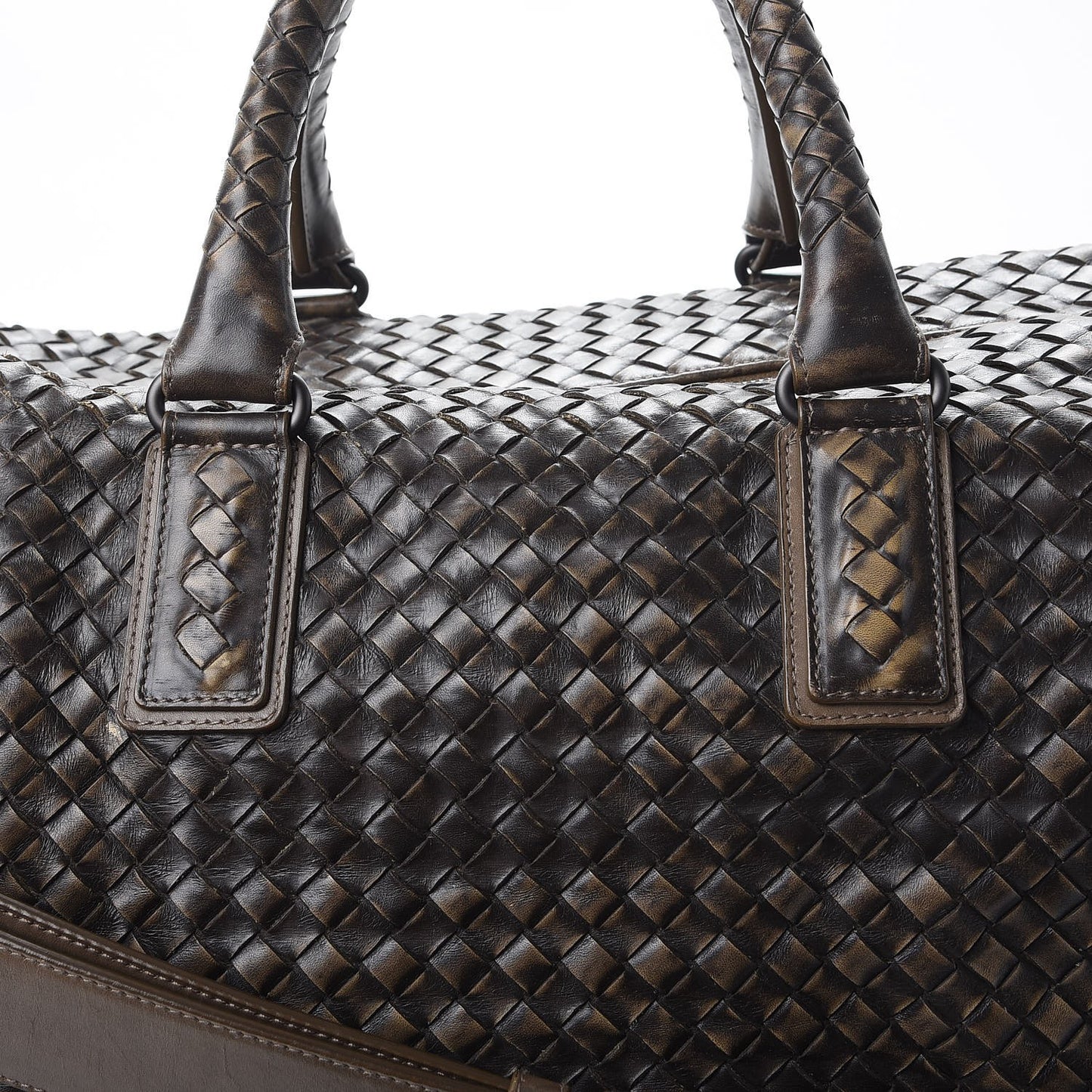 Nappa Intrecciato Satchel Ebano