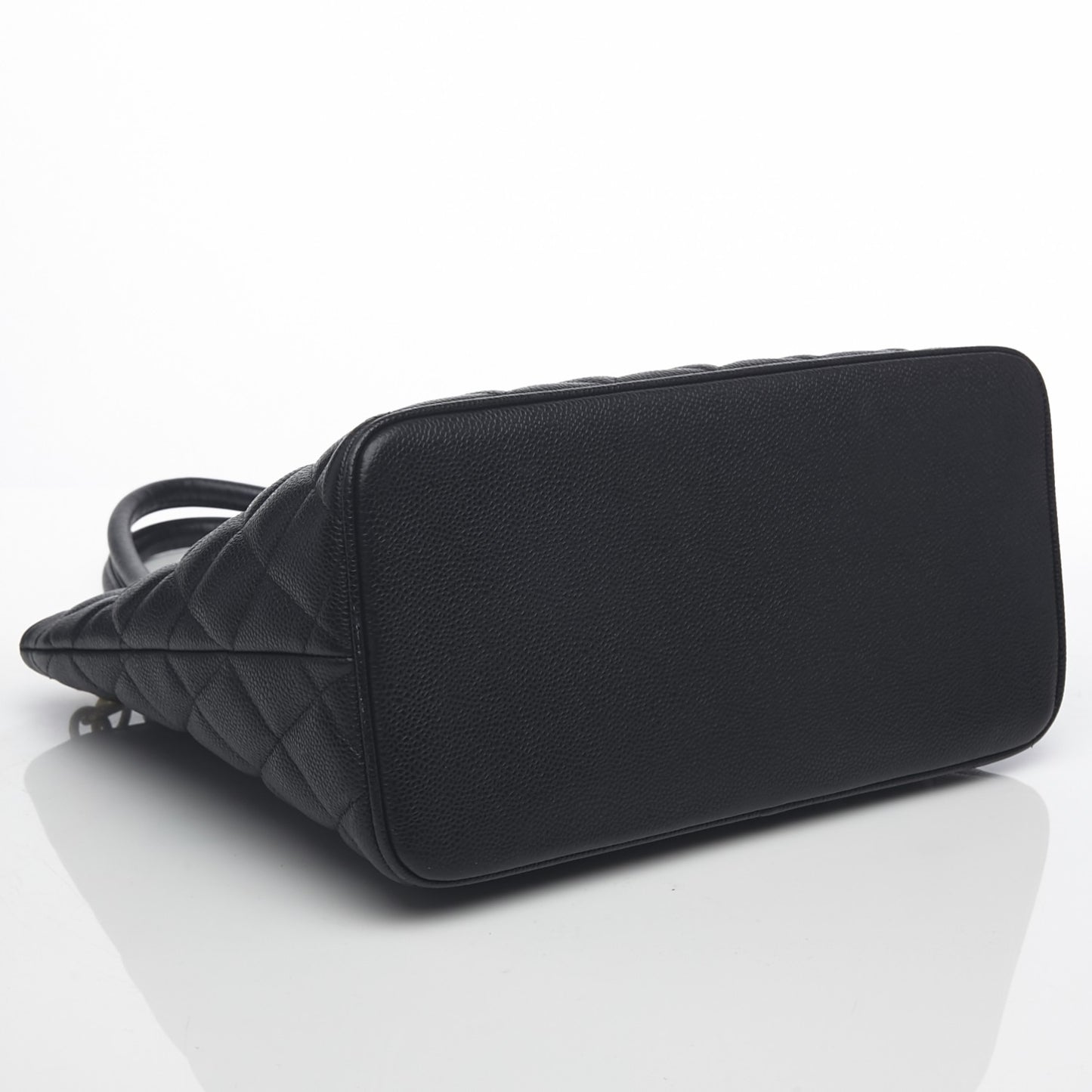 Caviar Quilted Medallion Tote Black