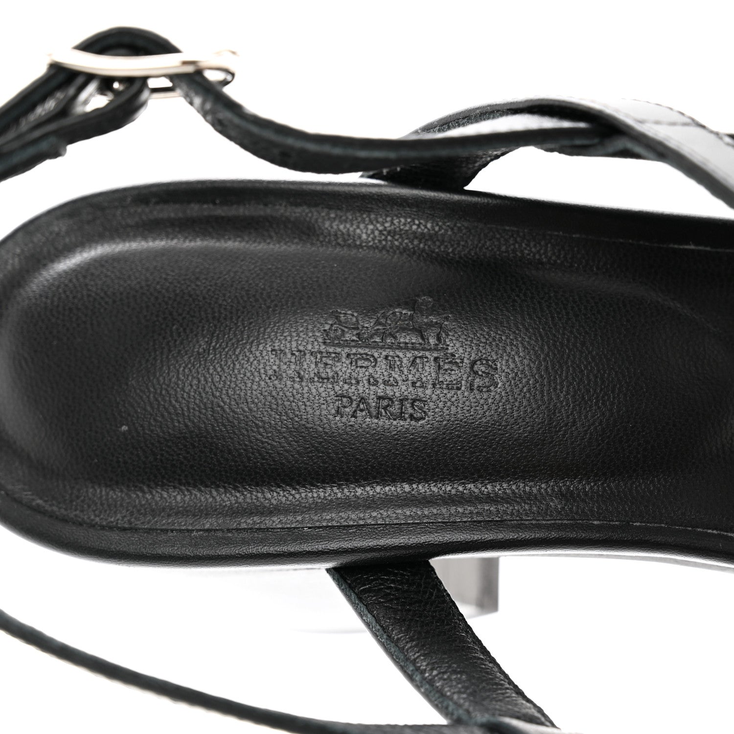Hermes Calfskin Eve 60 Sandals 40 Black 7 of 7