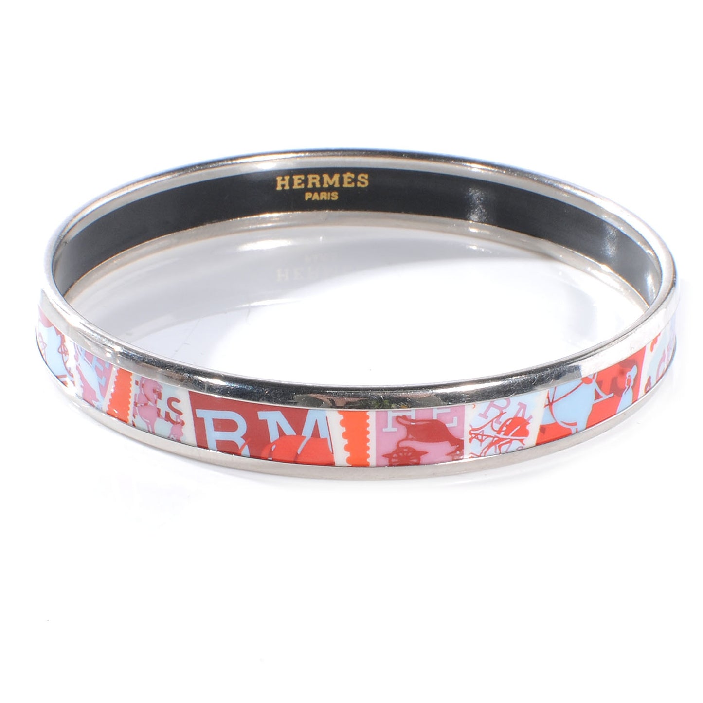 Enamel Printed Narrow Stamps Bracelet 65