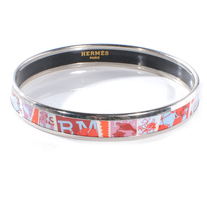 Hermes Enamel Printed Narrow Stamps Bracelet 65 1 of 5