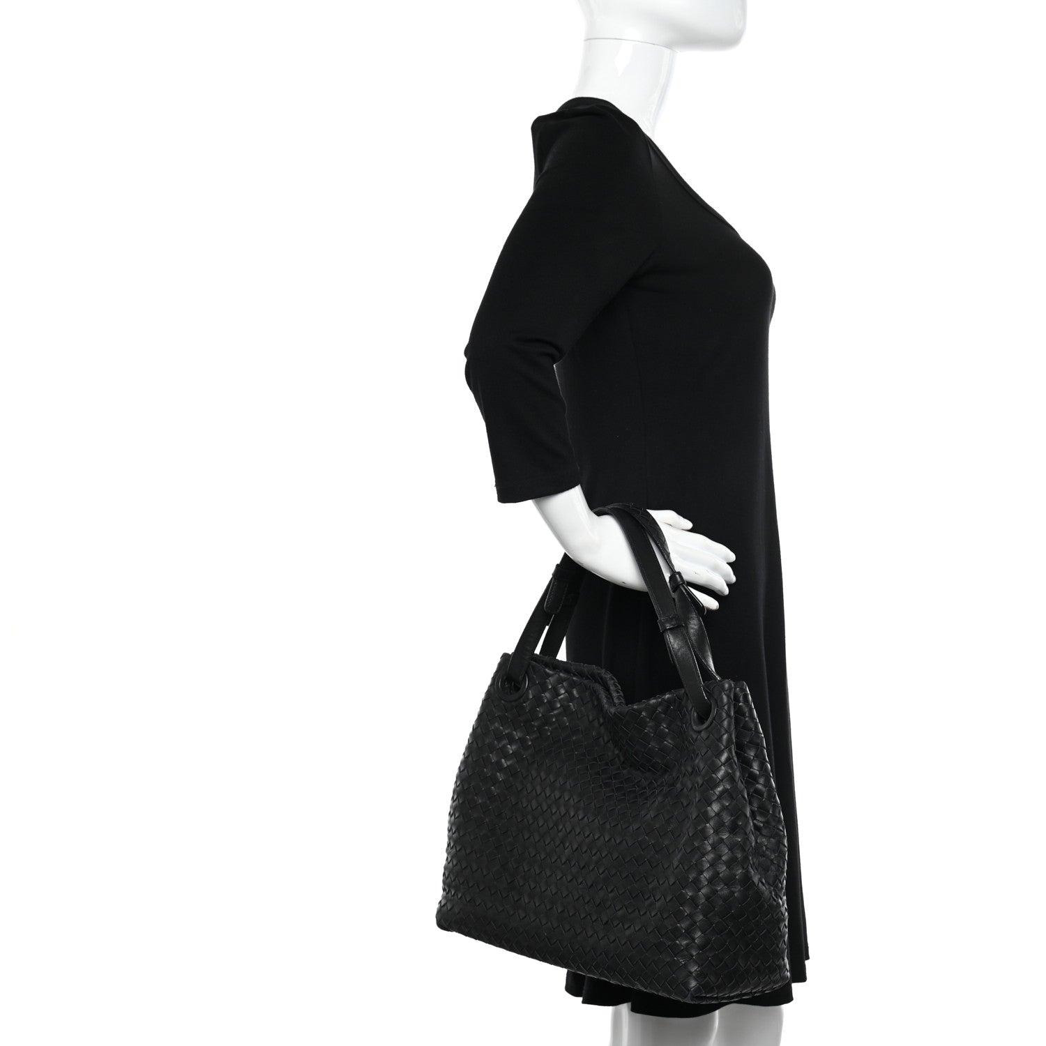 Bottega Veneta Nappa Intrecciato Medium Garda Bag Black 2 of 13