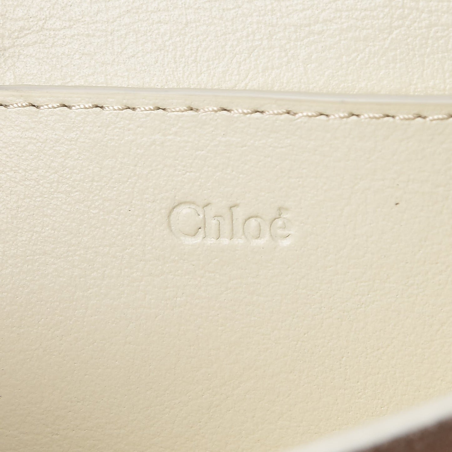 Calfskin Drew Bijou Clutch Natural White