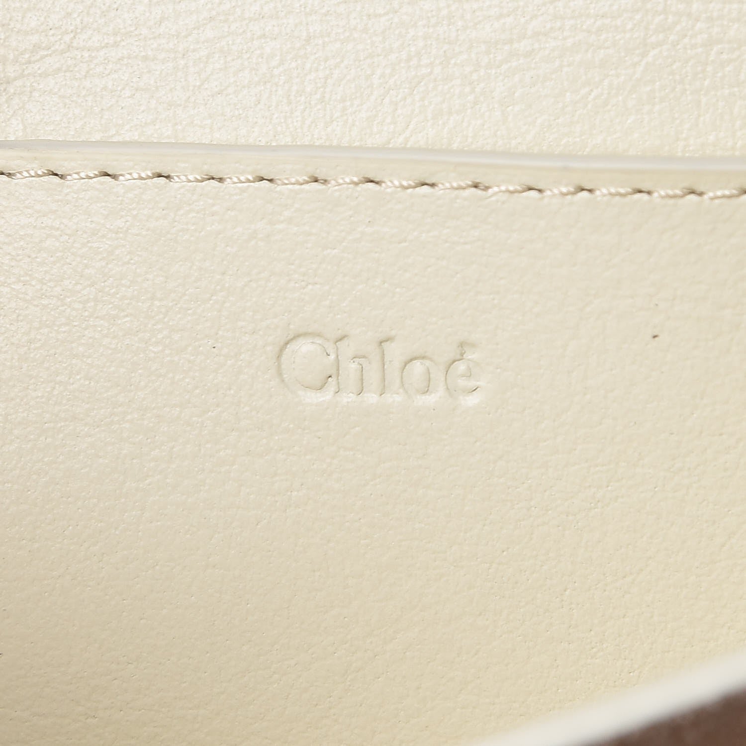 Chloe Calfskin Drew Bijou Clutch Natural White 8 of 9