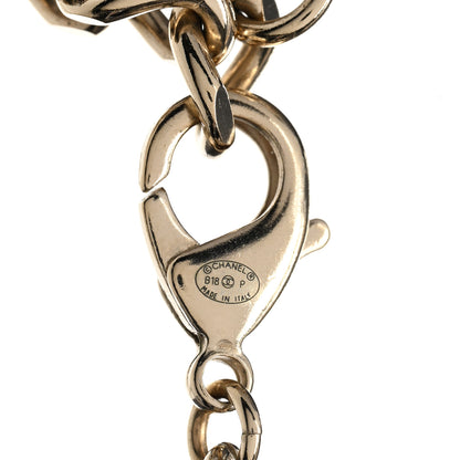 Chanel Metal Lambskin Chain CC Lock Choker Necklace Lilac 5 of 6