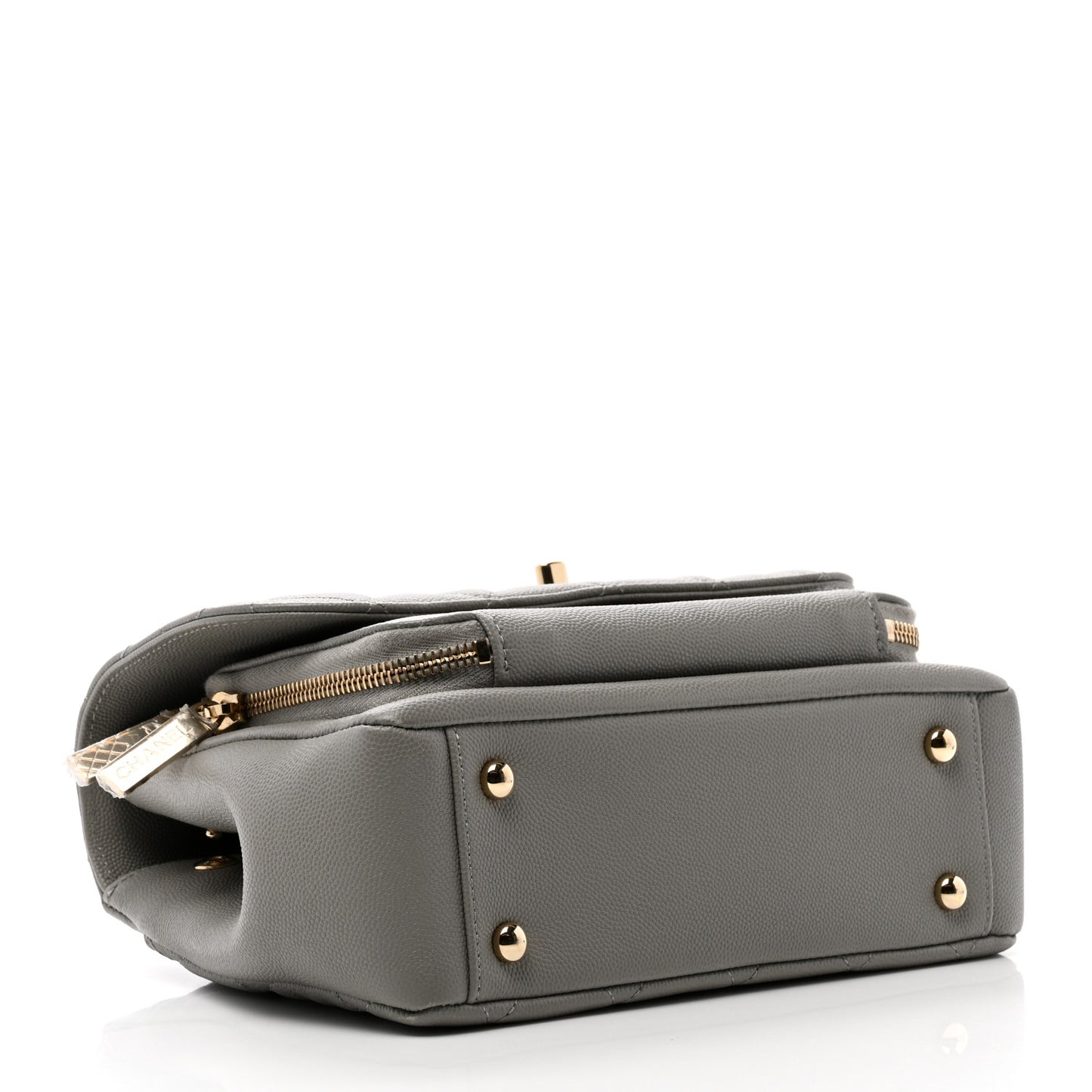 Caviar Quilted Medium Business Affinity Flap Grey