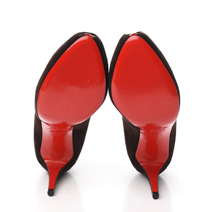 Christian Louboutin Suede Open Clic 85 Pumps 42 Coffee 5 of 7