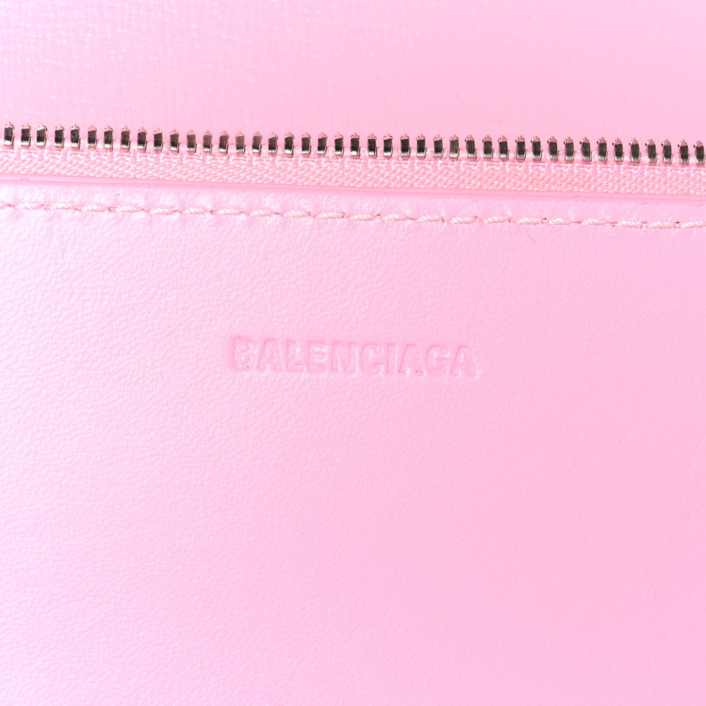 Calfskin Stripe Embossed Medium Gossip Bag Candy Pink