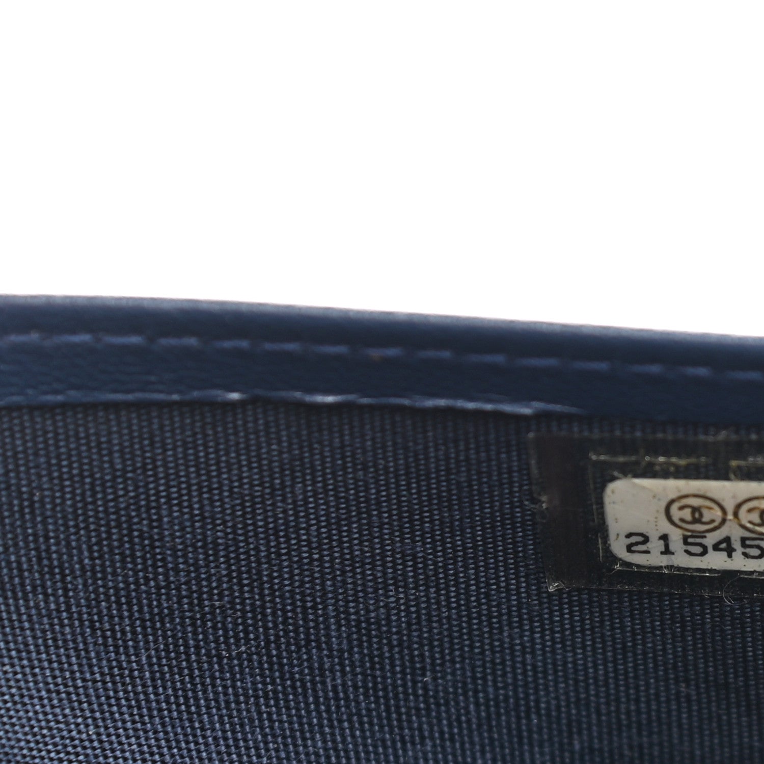Chanel Lambskin Quilted Boy Yen Wallet Navy 8 of 9