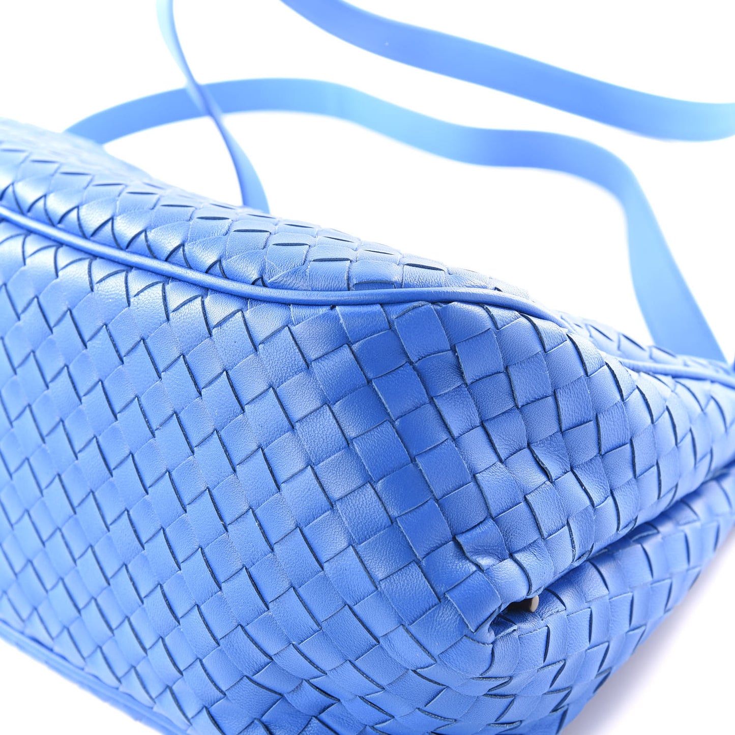 Nappa Intrecciato Shoulder Bag Signal Blue