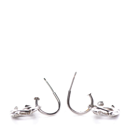 Chanel Crystal CC Drop Earrings Light Grey 3 of 5