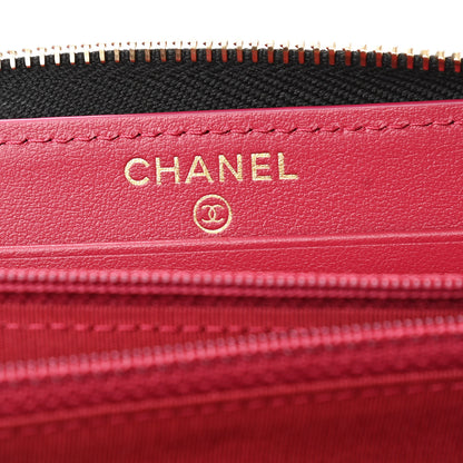 Chanel Goatskin Quilted Medium Chanel 19 Zipped Wallet Black 6 of 9
