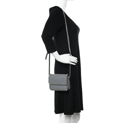Valentino Garavani Vitello Rockstud Flap Crossbody Bag Stone 2 of 11