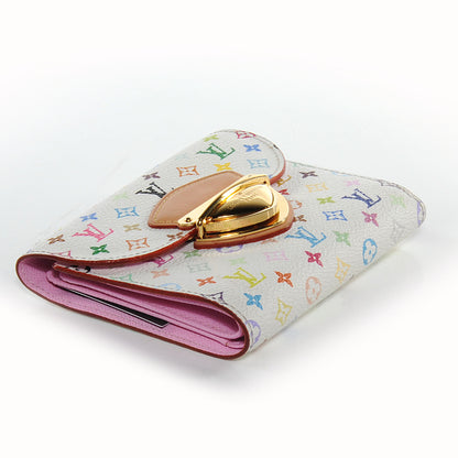 Louis Vuitton Monogram Multicolor Joey Wallet White Litchi 4 of 7
