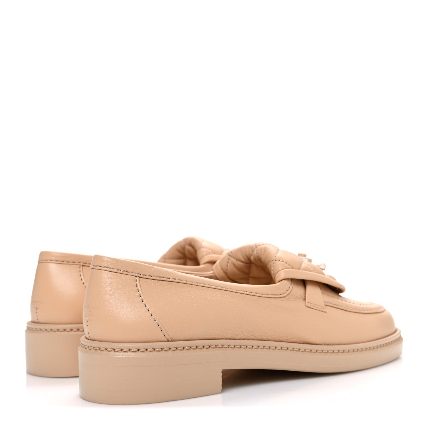 Chanel Lambskin Quilted CC Turnlock Moccasins 37 Beige 5 of 11