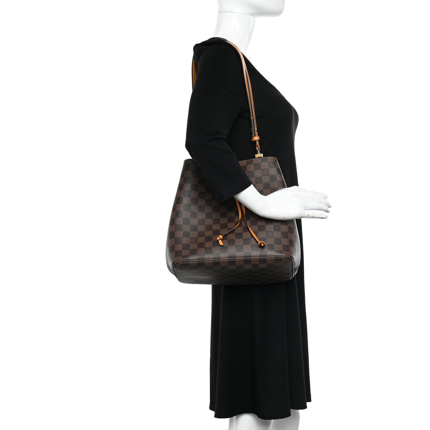 Damier Ebene Neonoe MM Safran
