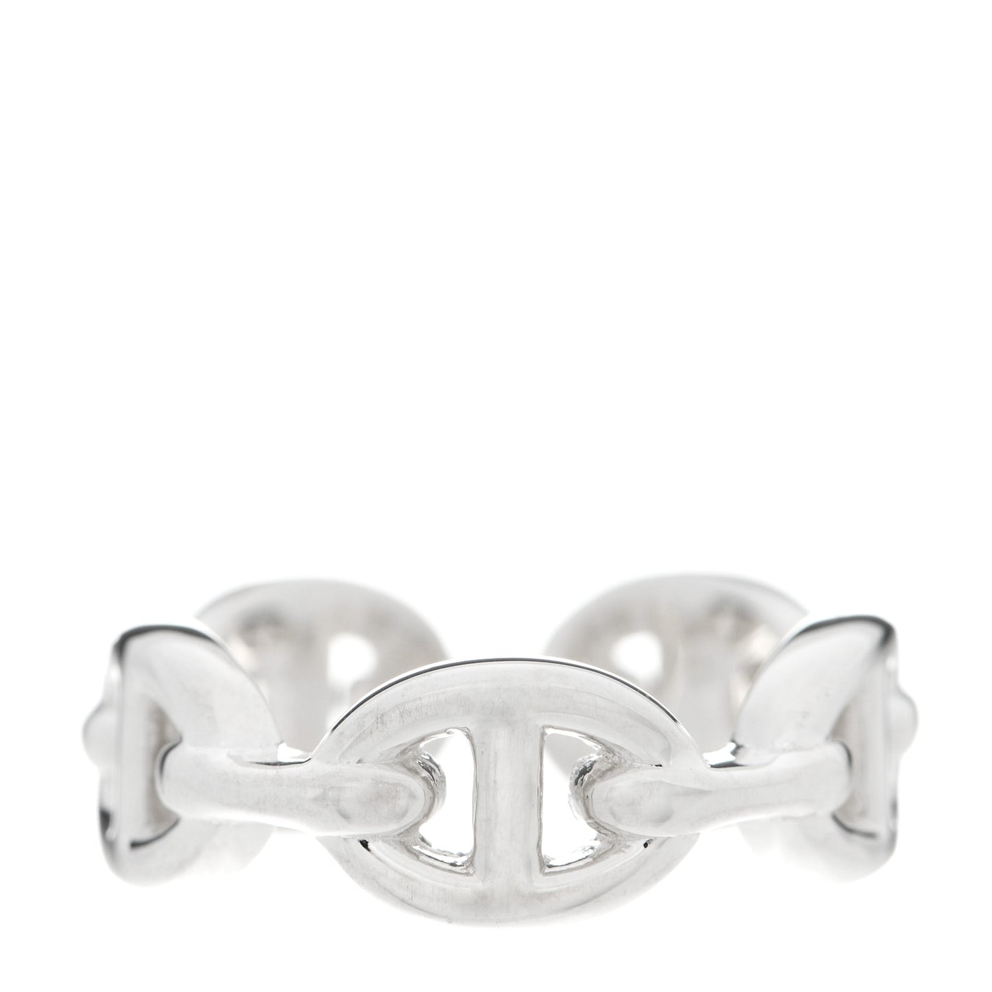 Sterling Silver PM Chaine d'Ancre Enchainee Band Ring 50 5.25