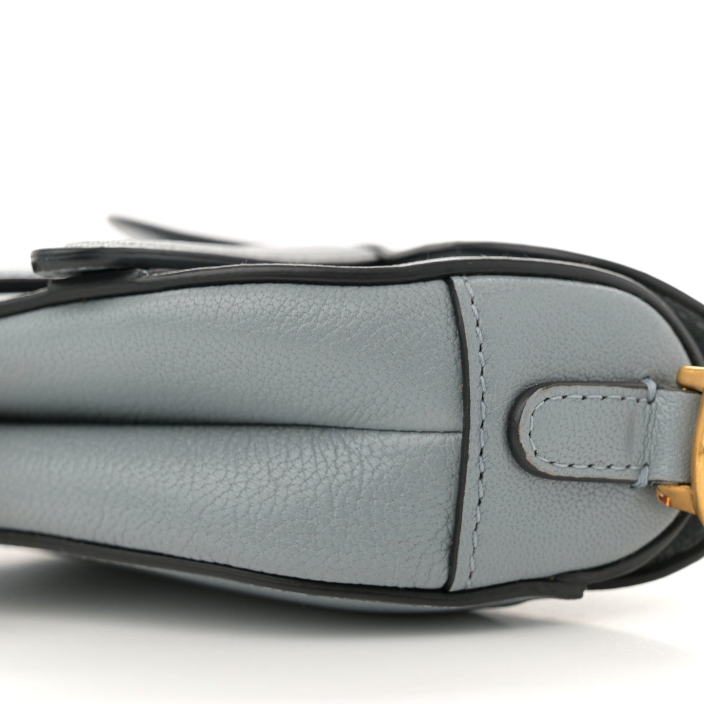 Goatskin Micro Saddle Bag Cloud Blue