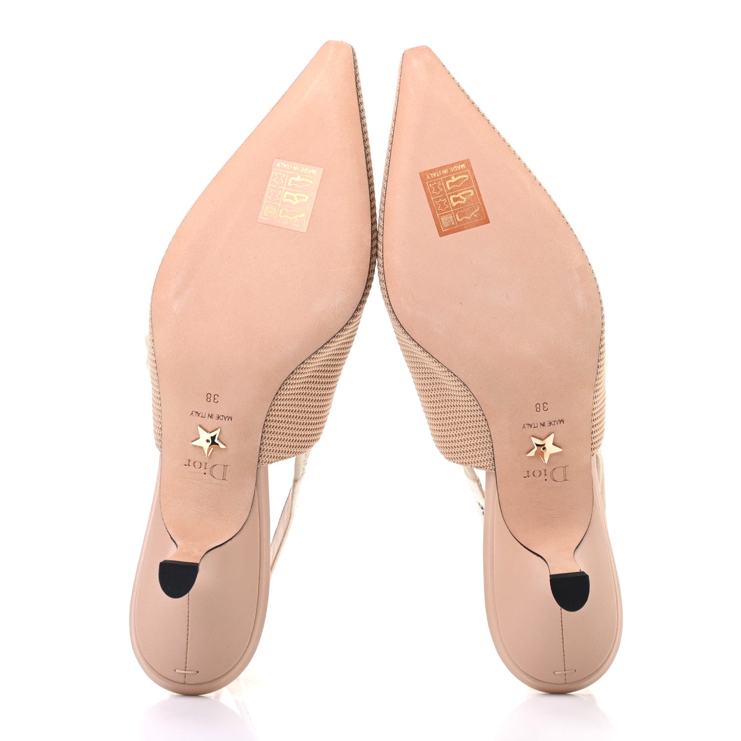 Christian Dior Technical Canvas Ribbon J Adior Slingback 65mm Pumps 38 Powder Nude 5 of 8
