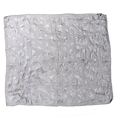 Alexander McQueen Silk Glitter Skull Scarf Black Silver 2 of 4