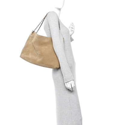 Chanel Suede Quilted Eyes On You Large Shopping Bag Beige 2 of 10