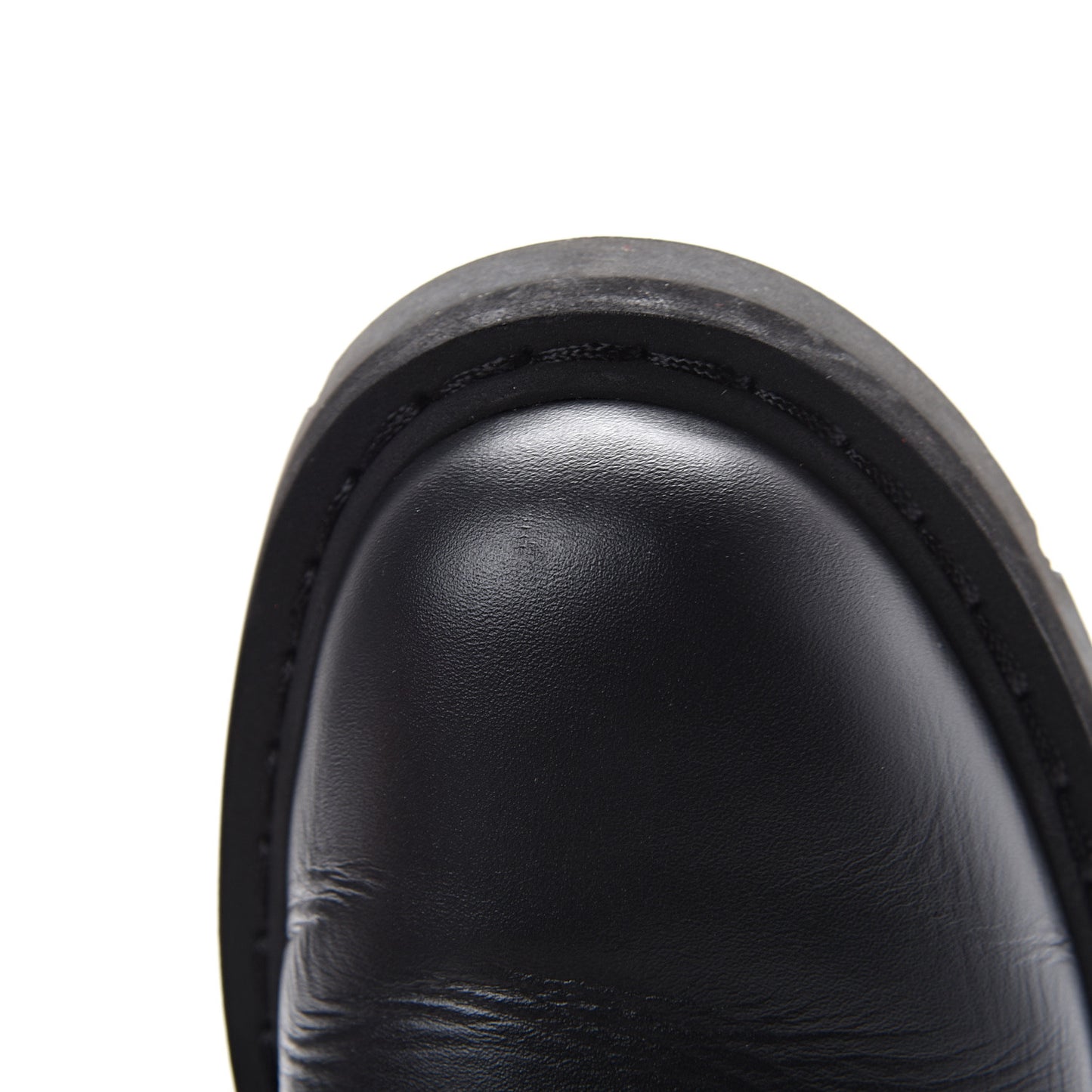 Calfskin VLTN 20mm Combat Boots 39.5 Black White