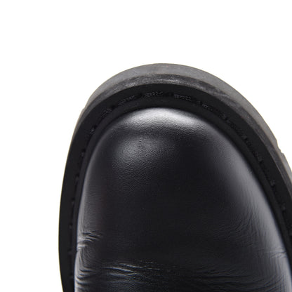 Valentino Garavani Calfskin VLTN 20mm Combat Boots 39.5 Black White 8 of 9