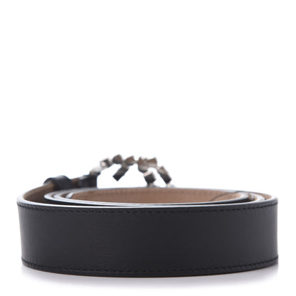 Gucci Calfskin Crystal Interlocking G Belt 90 36 Black 2 of 5