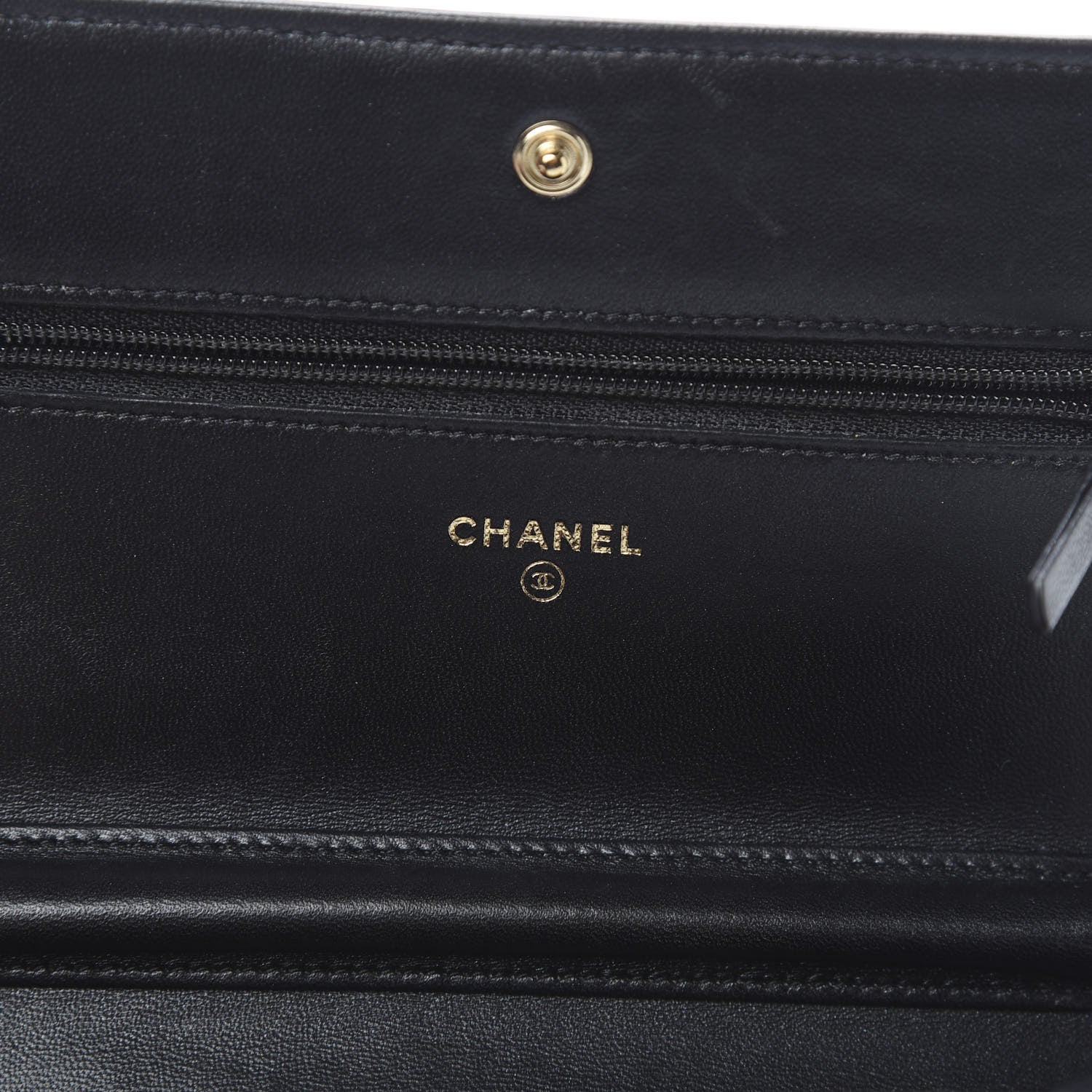Chanel Patent Calfskin Quilted Boy Wallet On Chain WOC Black 6 of 11