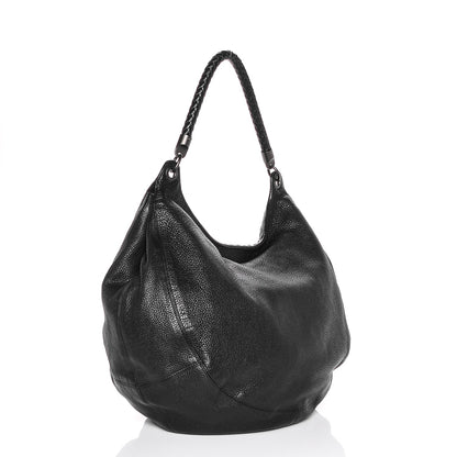 Bottega Veneta Cervo Intrecciato Flap Hobo Nero Black 3 of 7