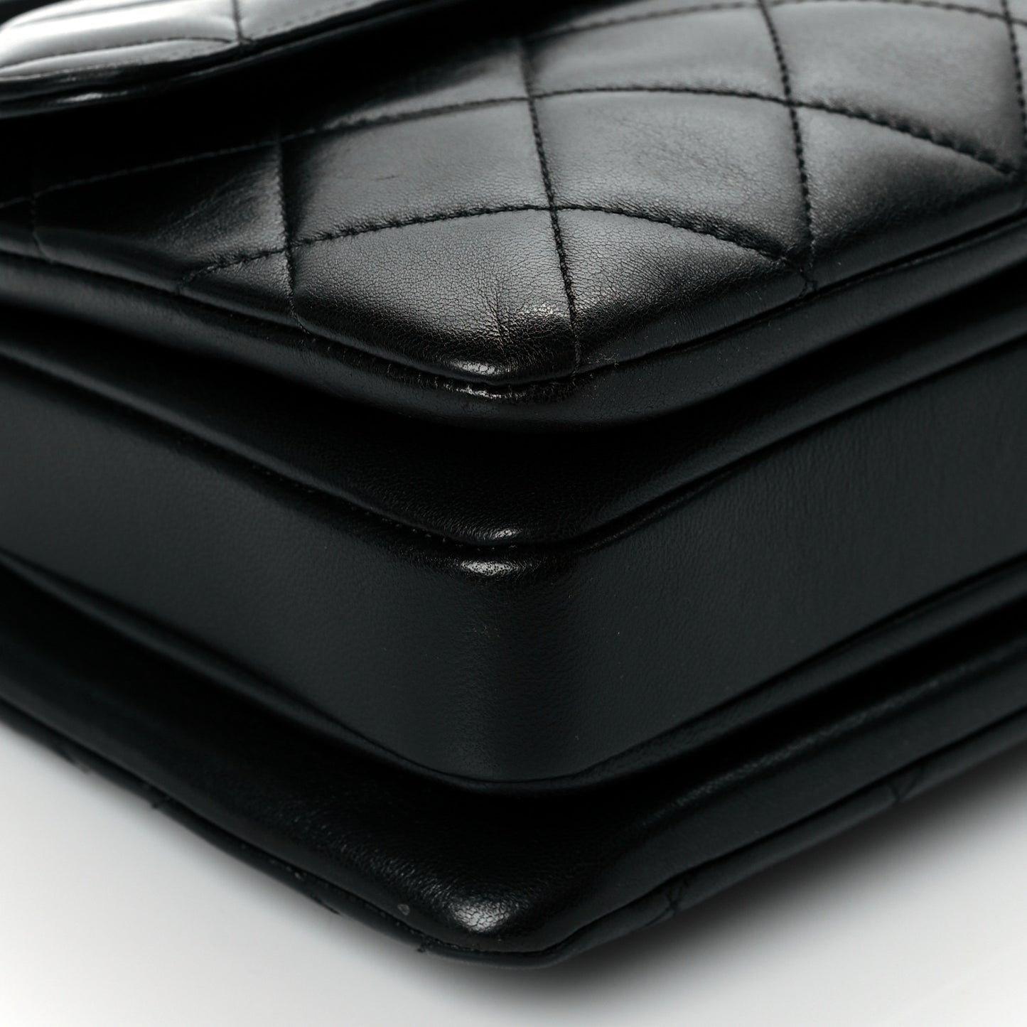 Lambskin Quilted Small Trendy CC Dual Handle Flap Bag Black