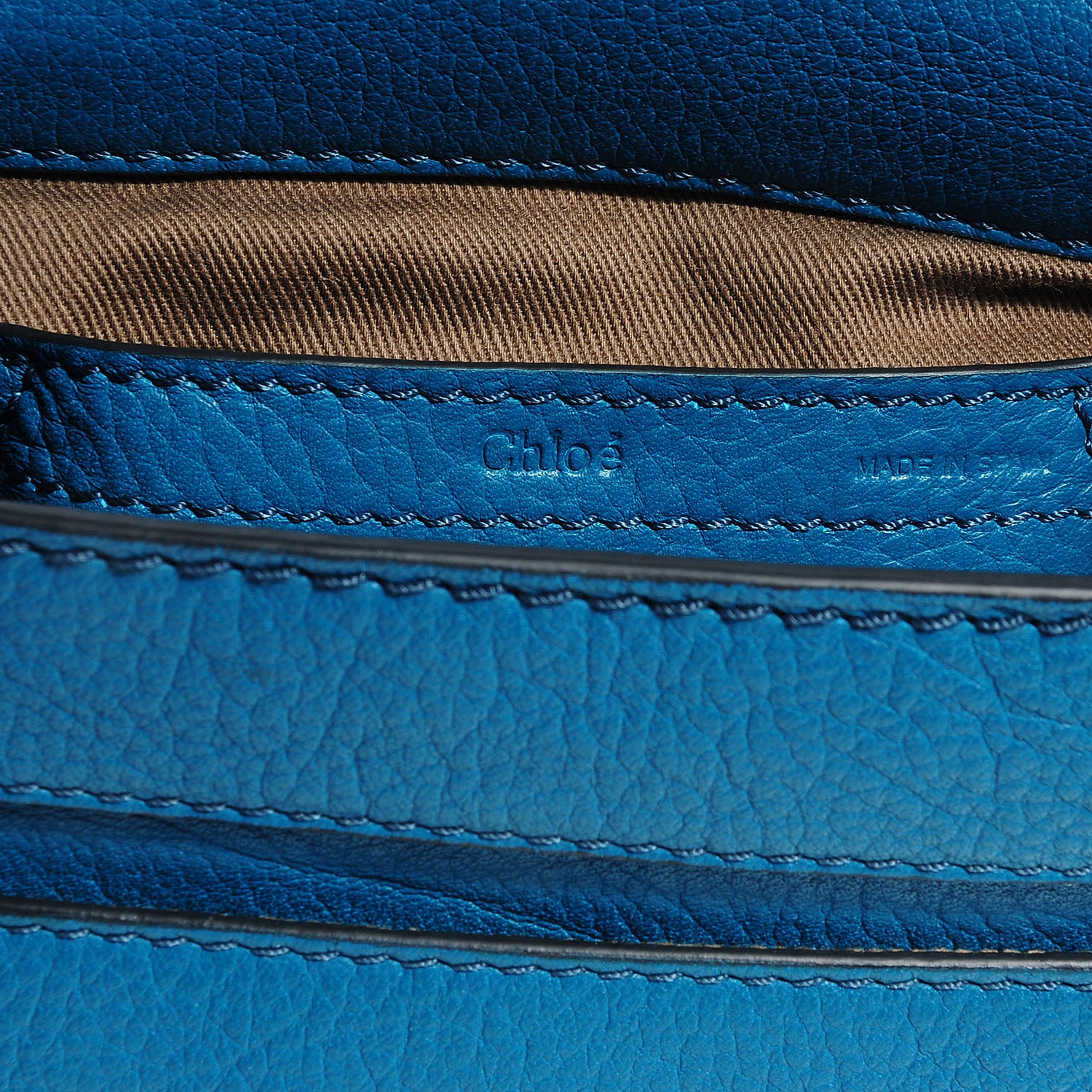 Chloe Calfskin Mini Marcie Round Crossbody Bag Laguna Blue 7 of 10