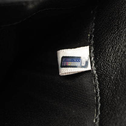 Jimmy Choo Glitter Lame Milla Wallet on Chain Black 6 of 6