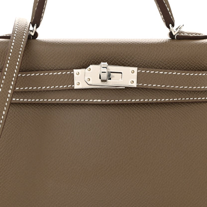 Hermes Epsom Mini Kelly Sellier 20 Etoupe 8 of 11