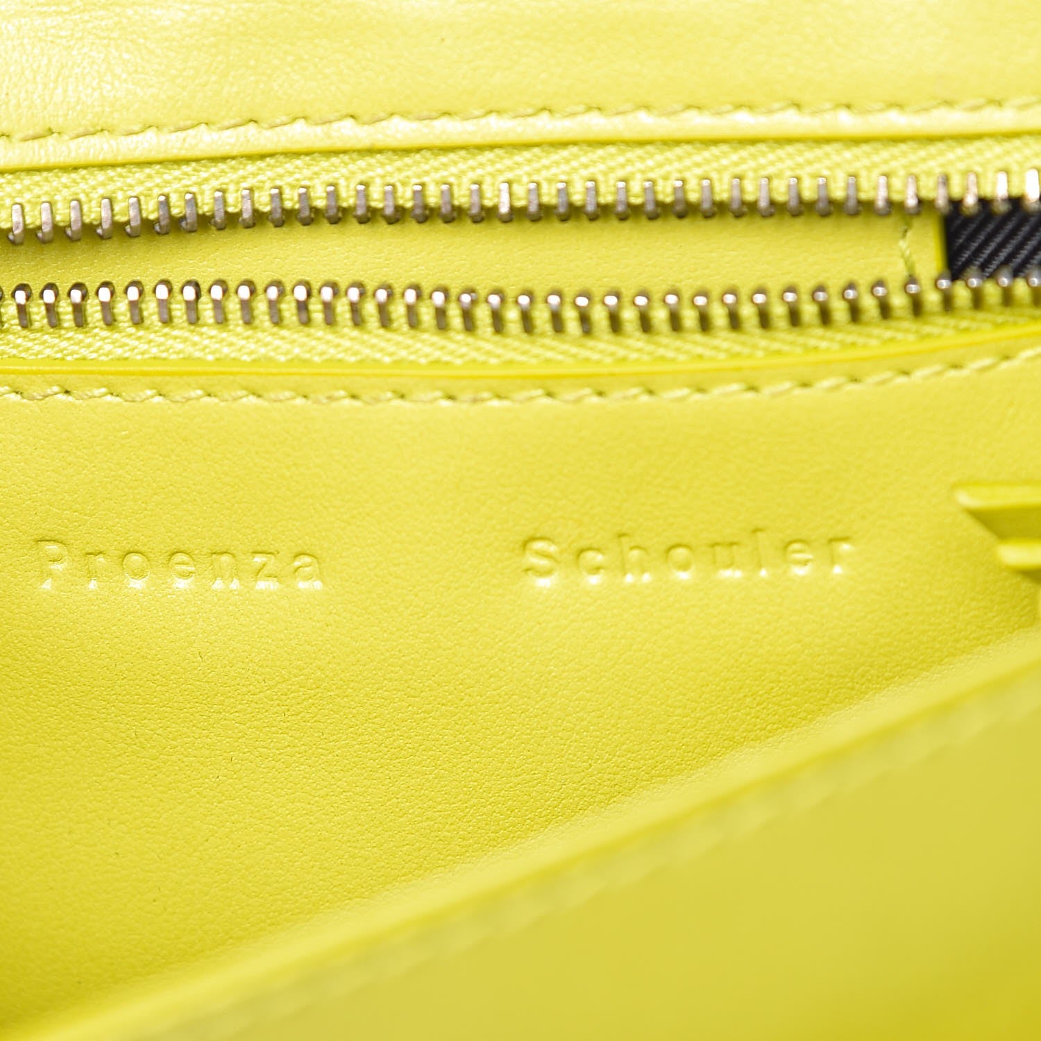 Proenza Schouler Lambskin Perforated PS1 Pouch Messenger Sulphur 6 of 11